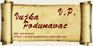 Vujka Podunavac vizit kartica